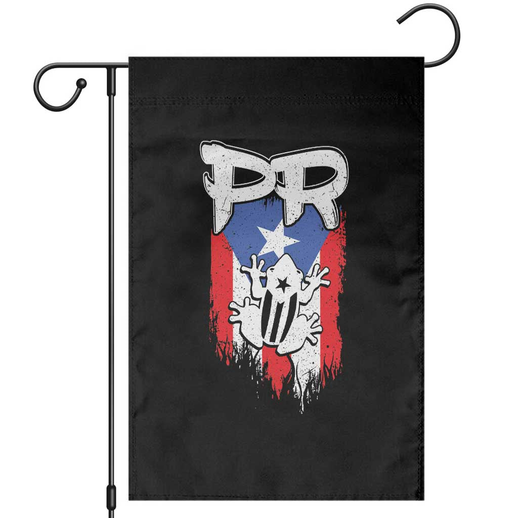 Puerto Rico Flag Hispanic Heritage Month Boricua Coqui Frog Garden Flag TS11 Black Print Your Wear