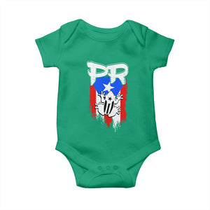 Puerto Rico Flag Hispanic Heritage Month Boricua Coqui Frog Baby Onesie TS11 Irish Green Print Your Wear