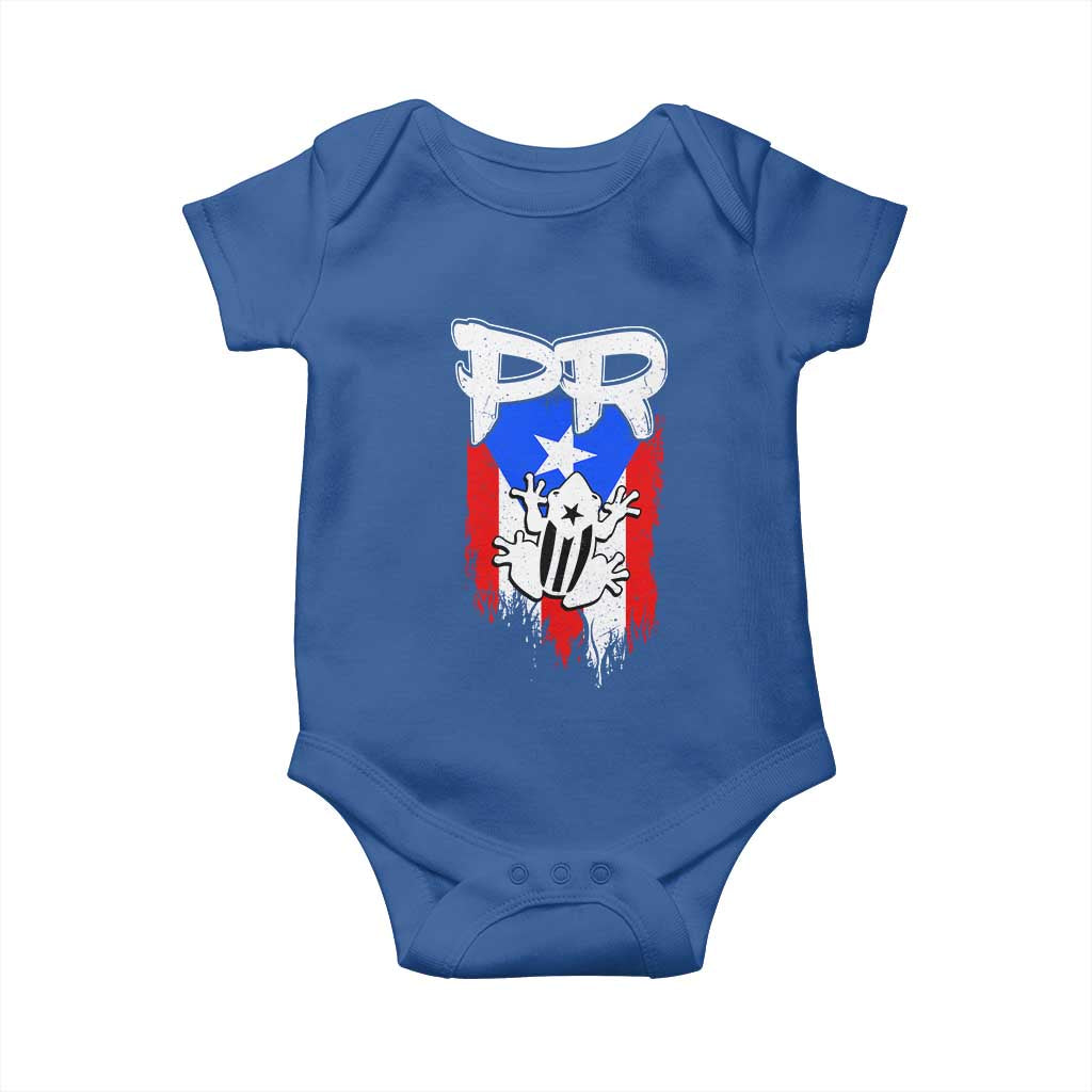 Puerto Rico Flag Hispanic Heritage Month Boricua Coqui Frog Baby Onesie TS11 Royal Blue Print Your Wear