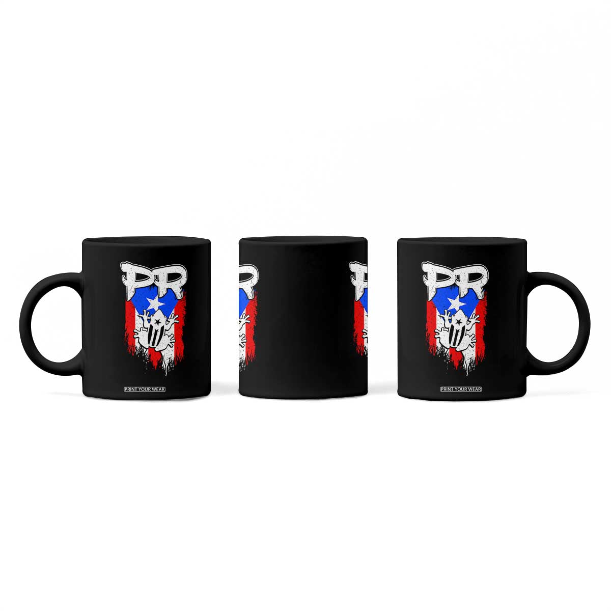Puerto Rico Flag Hispanic Heritage Month Boricua Coqui Frog Coffee Mug TS11 Print Your Wear