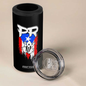 Puerto Rico Flag Hispanic Heritage Month Boricua Coqui Frog 4 in 1 Can Cooler Tumbler TS11 Print Your Wear