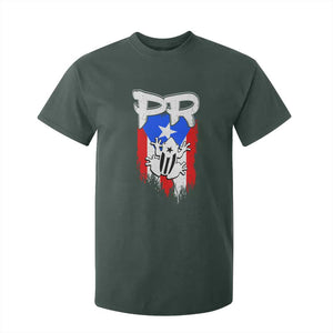 Puerto Rico Flag Hispanic Heritage Month Boricua Coqui Frog T Shirt For Kid TS11 Dark Forest Green Print Your Wear
