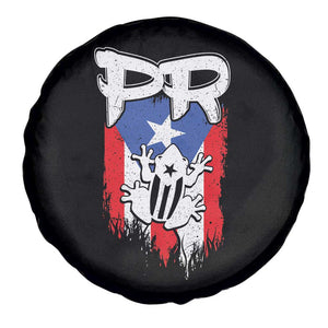 Puerto Rico Flag Hispanic Heritage Month Boricua Coqui Frog Spare Tire Cover TS11 Print Your Wear