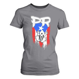 Puerto Rico Flag Hispanic Heritage Month Boricua Coqui Frog T Shirt For Women TS11 Charcoal Print Your Wear