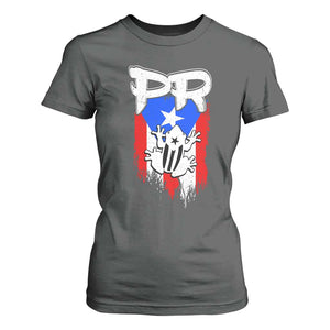 Puerto Rico Flag Hispanic Heritage Month Boricua Coqui Frog T Shirt For Women TS11 Dark Heather Print Your Wear