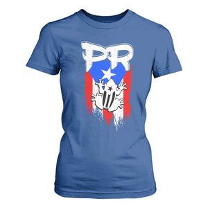 Puerto Rico Flag Hispanic Heritage Month Boricua Coqui Frog T Shirt For Women TS11 Royal Blue Print Your Wear