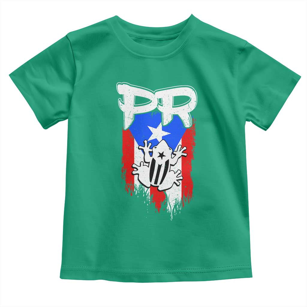 Puerto Rico Flag Hispanic Heritage Month Boricua Coqui Frog Toddler T Shirt TS11 Irish Green Print Your Wear