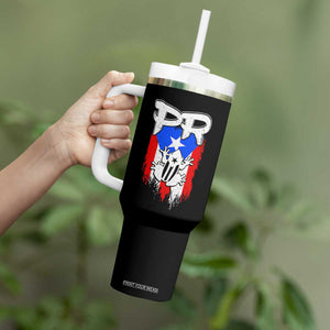 Puerto Rico Flag Hispanic Heritage Month Boricua Coqui Frog Tumbler With Handle TS11 Print Your Wear