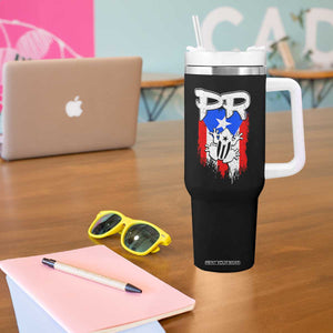 Puerto Rico Flag Hispanic Heritage Month Boricua Coqui Frog Tumbler With Handle TS11 Print Your Wear