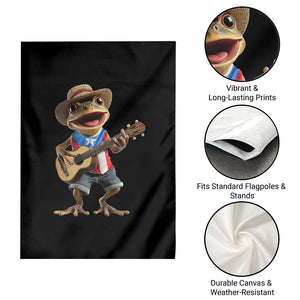 Puerto Rico Coqui Frog Puerto Rican Flag Taino Boricua Guitar Garden Flag TS11 Print Your Wear