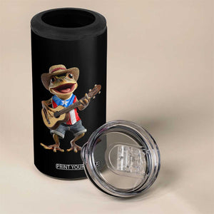 Puerto Rico Coqui Frog Puerto Rican Flag Taino Boricua Guitar 4 in 1 Can Cooler Tumbler TS11 Print Your Wear