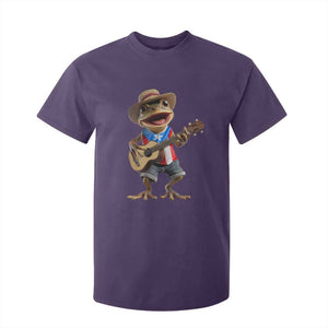 Puerto Rico Coqui Frog Puerto Rican Flag Taino Boricua Guitar T Shirt For Kid TS11 Purple Print Your Wear