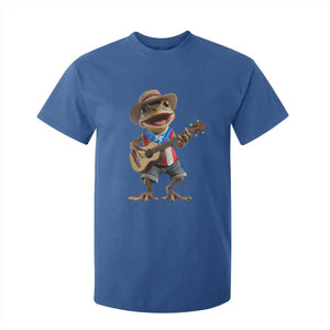 Puerto Rico Coqui Frog Puerto Rican Flag Taino Boricua Guitar T Shirt For Kid TS11 Royal Blue Print Your Wear