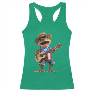 Puerto Rico Coqui Frog Puerto Rican Flag Taino Boricua Guitar Racerback Tank Top TS11 Irish Green Print Your Wear