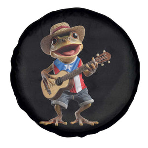 Puerto Rico Coqui Frog Puerto Rican Flag Taino Boricua Guitar Spare Tire Cover TS11 Print Your Wear