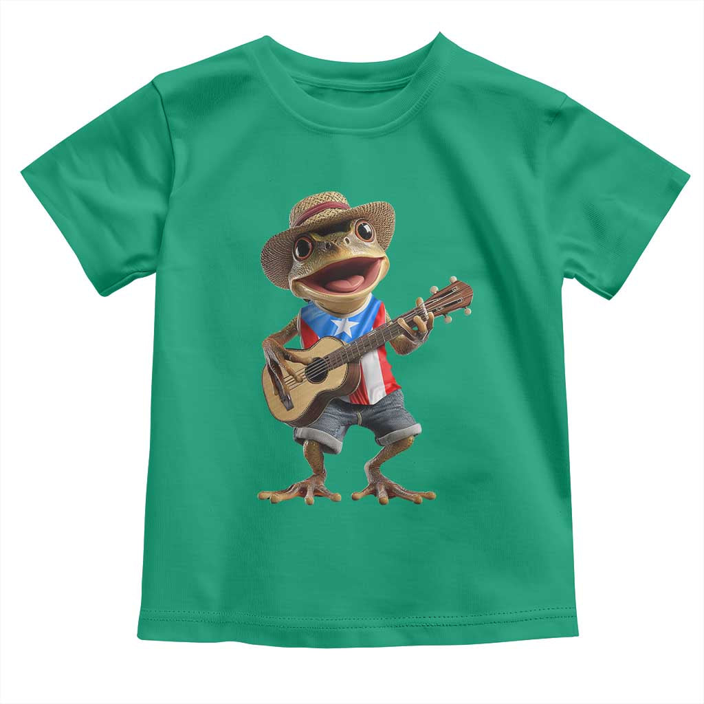 Puerto Rico Coqui Frog Puerto Rican Flag Taino Boricua Guitar Toddler T Shirt TS11 Irish Green Print Your Wear