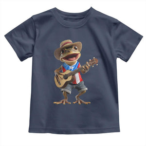 Puerto Rico Coqui Frog Puerto Rican Flag Taino Boricua Guitar Toddler T Shirt TS11 Navy Print Your Wear