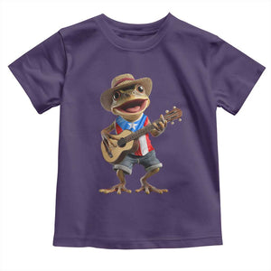 Puerto Rico Coqui Frog Puerto Rican Flag Taino Boricua Guitar Toddler T Shirt TS11 Purple Print Your Wear