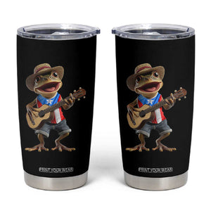 Puerto Rico Coqui Frog Puerto Rican Flag Taino Boricua Guitar Tumbler Cup TS11 Black Print Your Wear