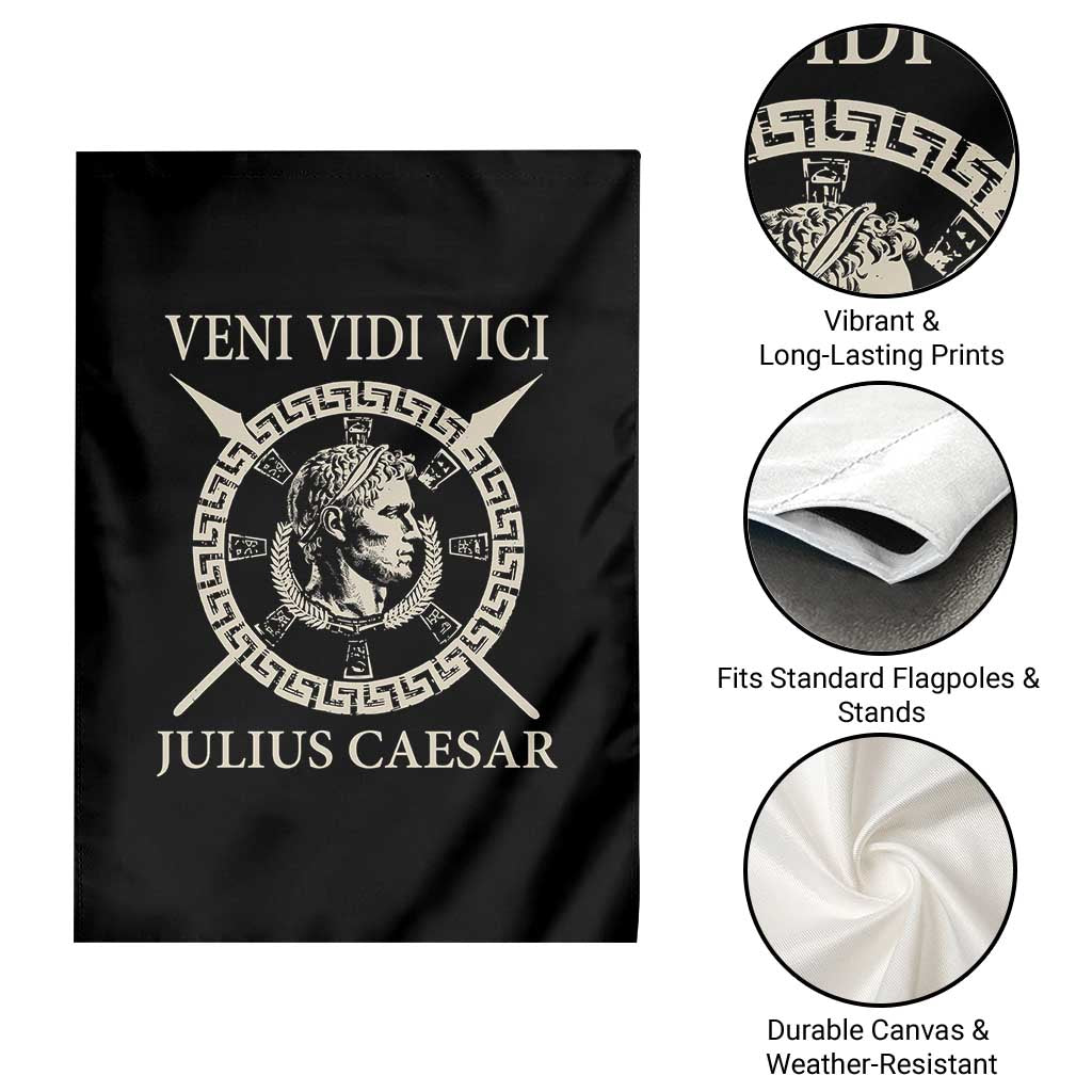 Julius Caesar Garden Flag Veni Vidi Vici Roman History TS11 Print Your Wear