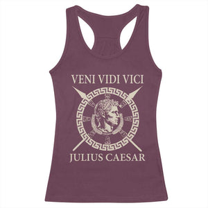 Julius Caesar Racerback Tank Top Veni Vidi Vici Roman History TS11 Maroon Print Your Wear