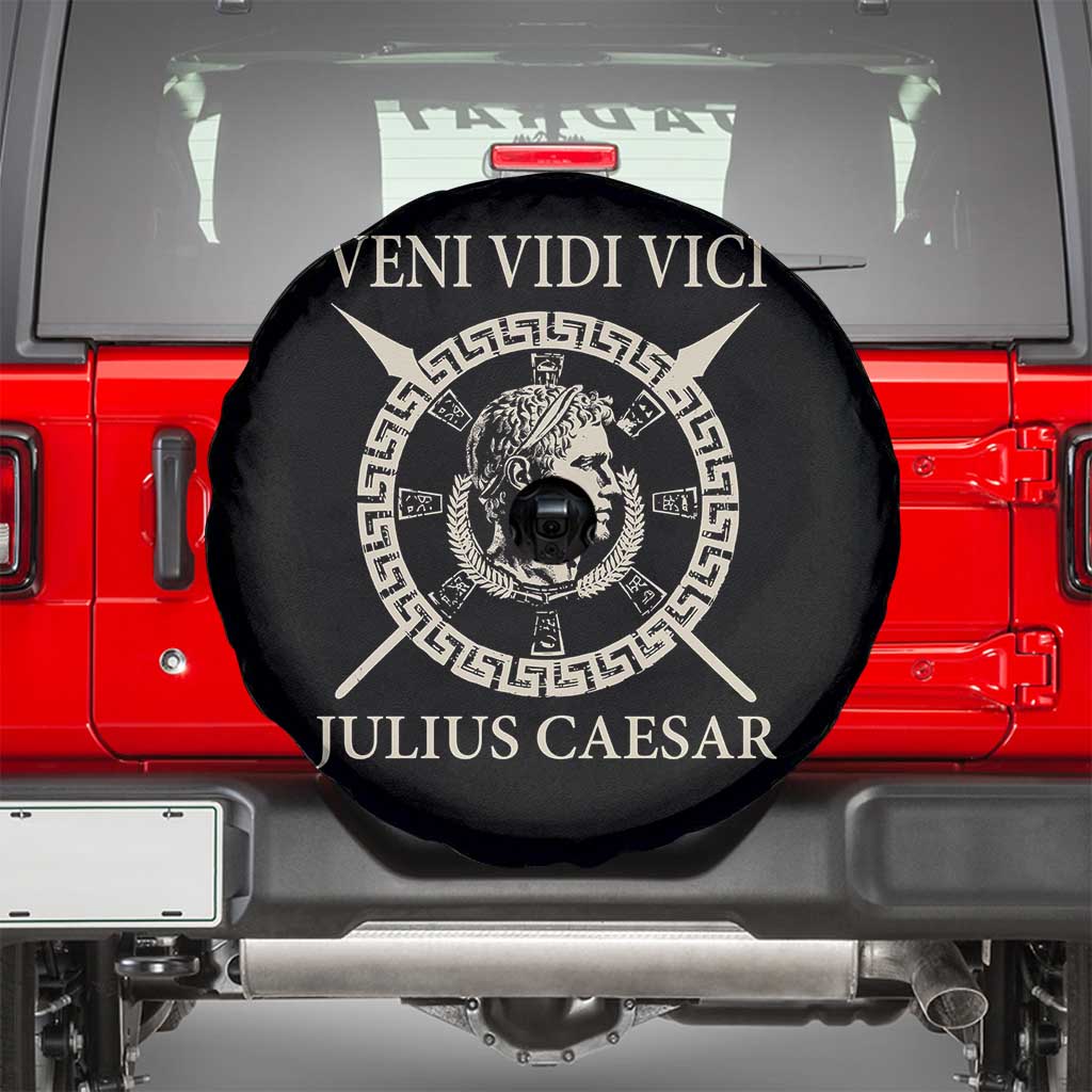 Julius Caesar Spare Tire Cover Veni Vidi Vici Roman History TS11 Black Print Your Wear