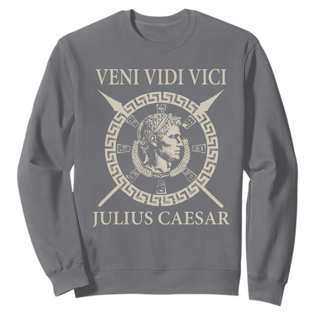 Julius Caesar Sweatshirt Veni Vidi Vici Roman History TS11 Charcoal Print Your Wear