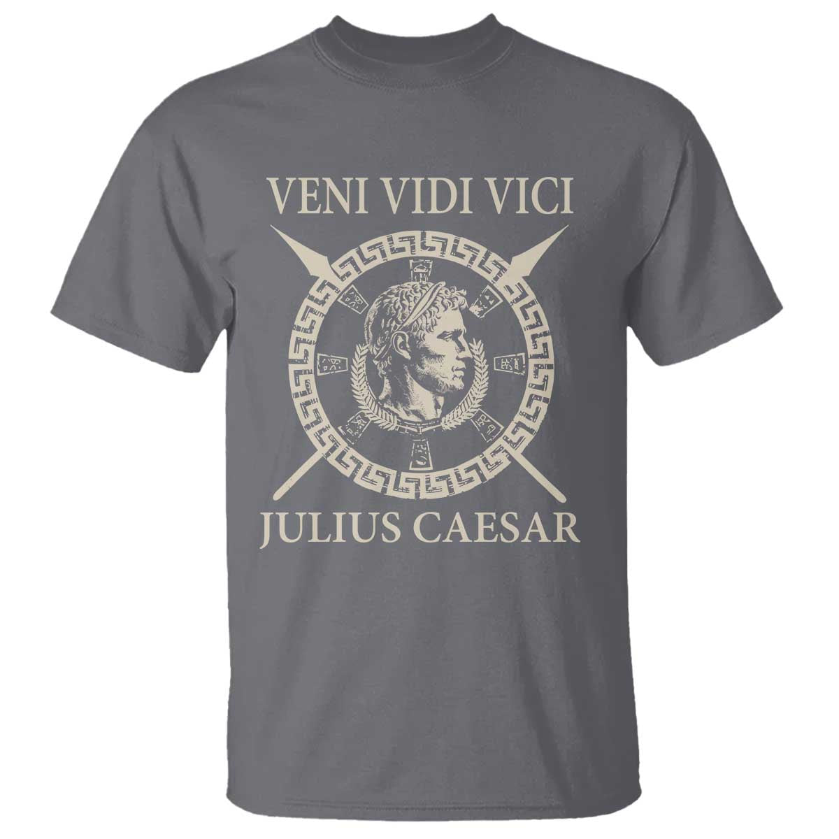 Julius Caesar T Shirt Veni Vidi Vici Roman History TS11 Charcoal Print Your Wear