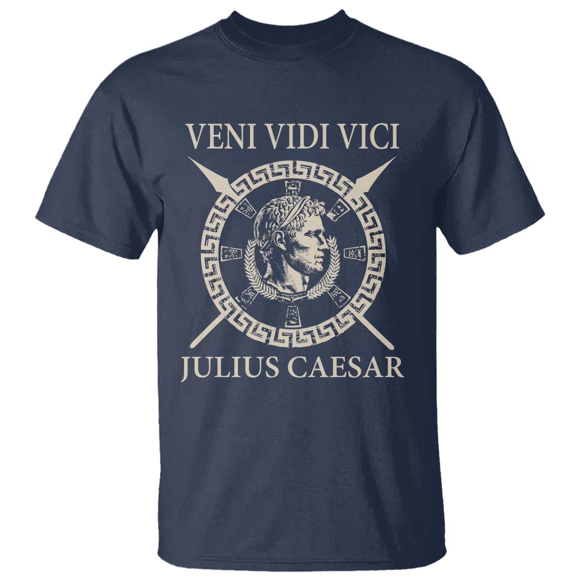 Julius Caesar T Shirt Veni Vidi Vici Roman History TS11 Navy Print Your Wear