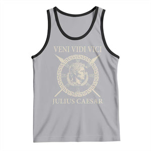 Julius Caesar Tank Top Veni Vidi Vici Roman History TS11 Athletic Heather Black Print Your Wear