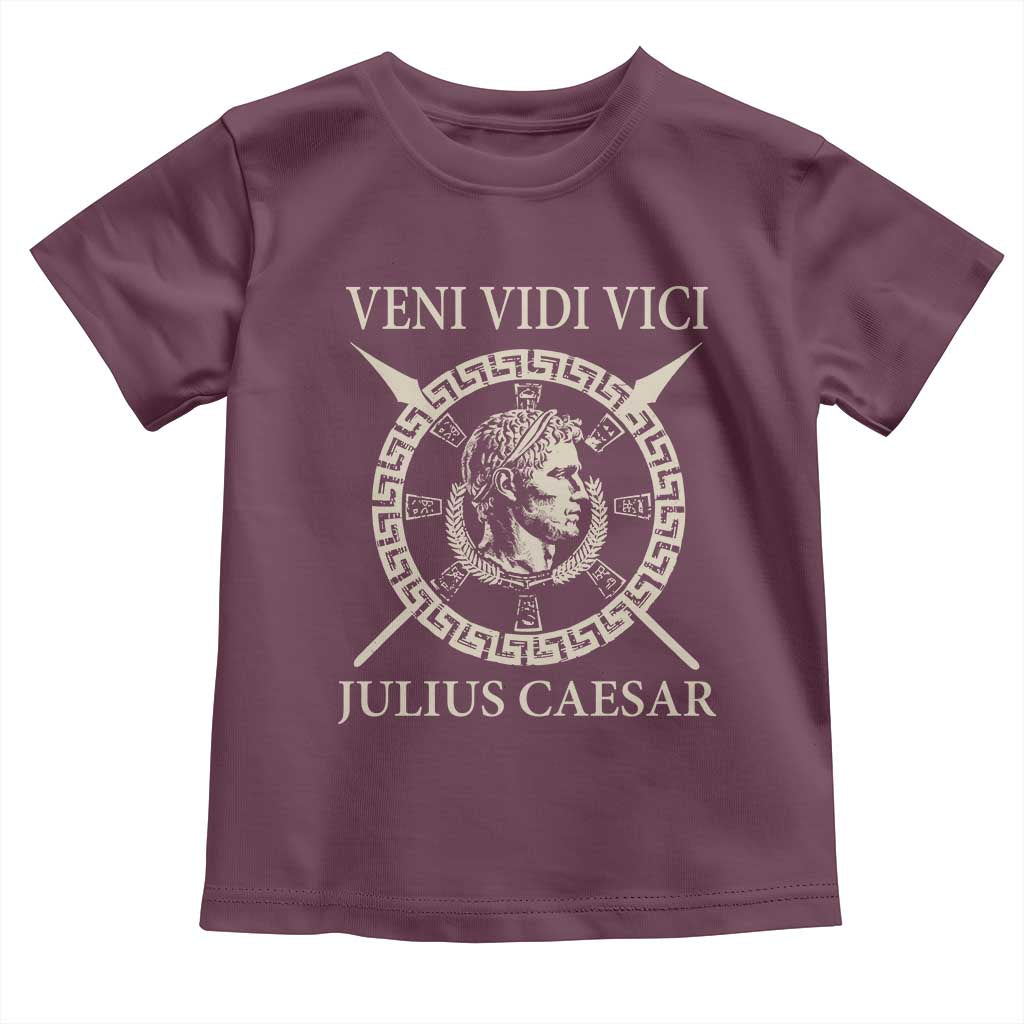 Julius Caesar Toddler T Shirt Veni Vidi Vici Roman History TS11 Maroon Print Your Wear