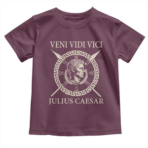 Julius Caesar Toddler T Shirt Veni Vidi Vici Roman History TS11 Maroon Print Your Wear