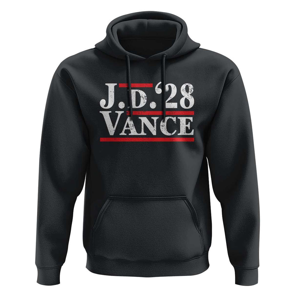 J.D Vance'28 Hoodie US Presidential Election Vintage Stripes TS11 Black Print Your Wear