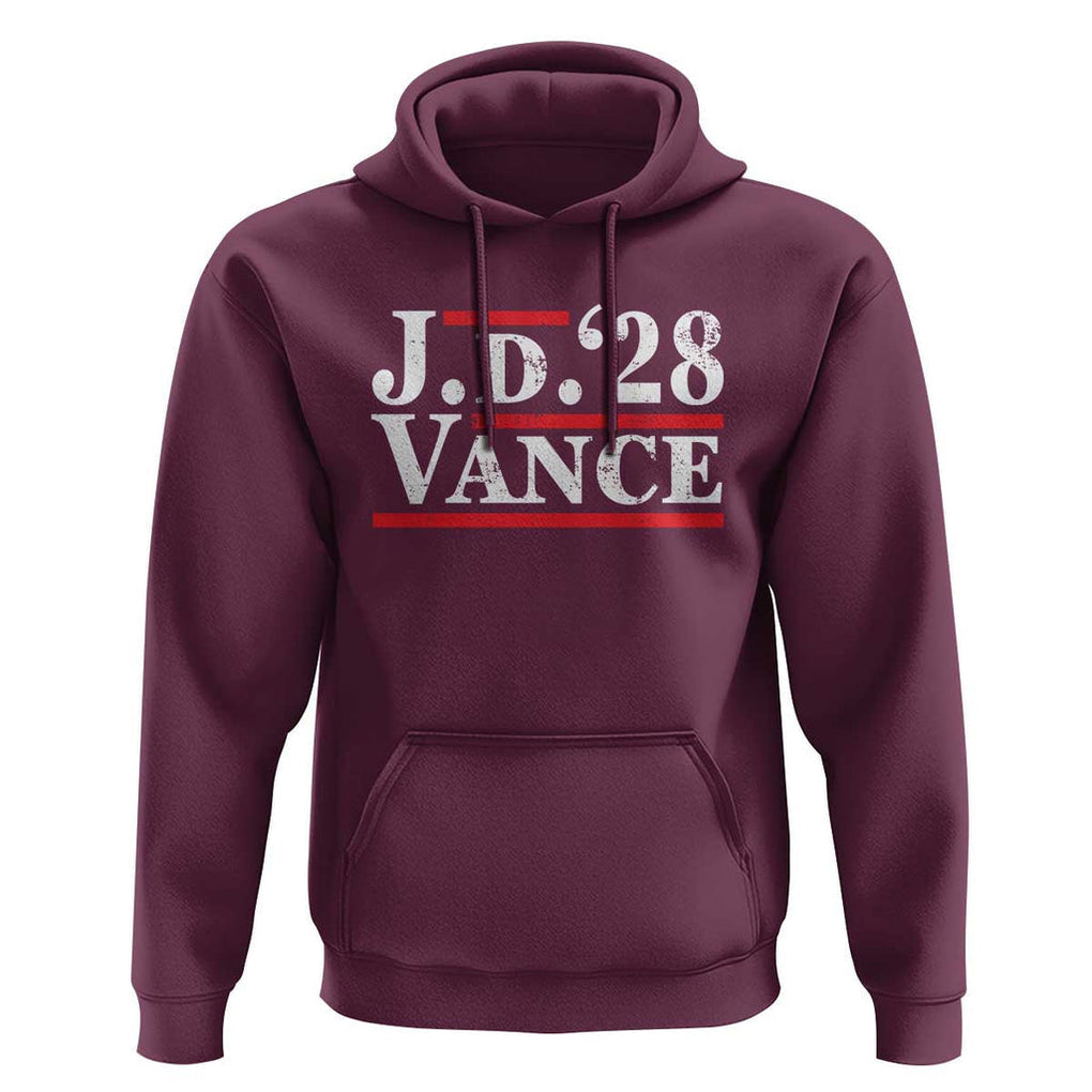 J.D Vance'28 Hoodie US Presidential Election Vintage Stripes TS11 Maroon Print Your Wear