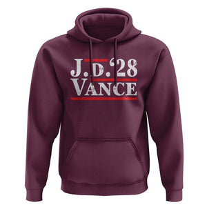 J.D Vance'28 Hoodie US Presidential Election Vintage Stripes TS11 Maroon Print Your Wear