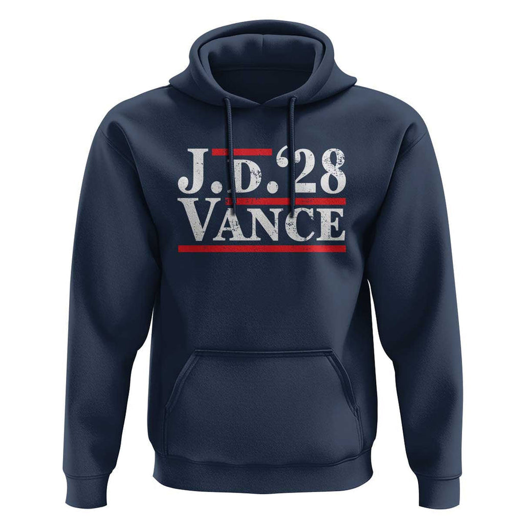 J.D Vance'28 Hoodie US Presidential Election Vintage Stripes TS11 Navy Print Your Wear