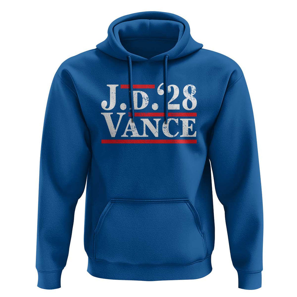 J.D Vance'28 Hoodie US Presidential Election Vintage Stripes TS11 Royal Blue Print Your Wear