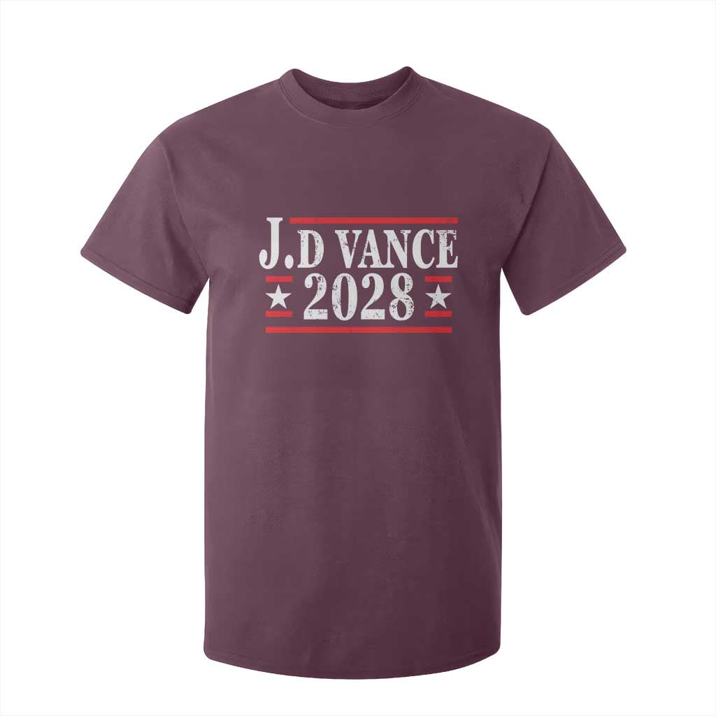 J.D Vance 2028 T Shirt For Kid Vintage Striped Star TS11 Maroon Print Your Wear