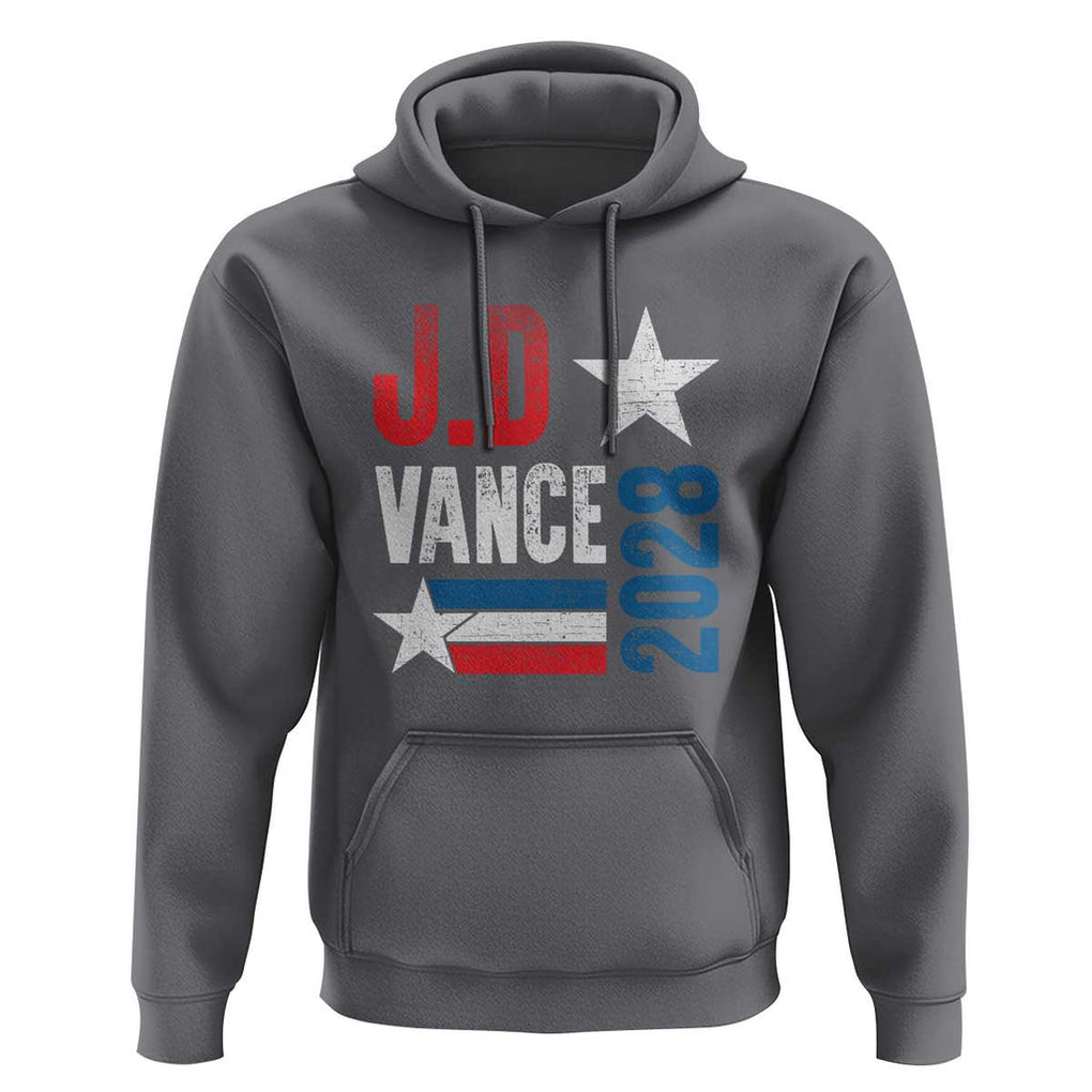 J.D Vance 2028 Hoodie Vintage US Presidential Election Star TS11 Charcoal Print Your Wear
