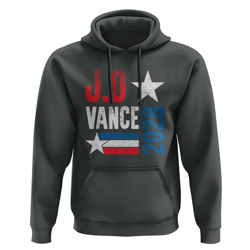J.D Vance 2028 Hoodie Vintage US Presidential Election Star TS11 Dark Heather Print Your Wear