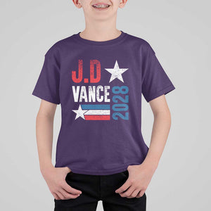 J.D Vance 2028 T Shirt For Kid Vintage US Presidential Election Star TS11 Purple Print Your Wear