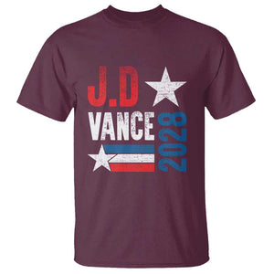 J.D Vance 2028 T Shirt Vintage US Presidential Election Star TS11 Maroon Print Your Wear