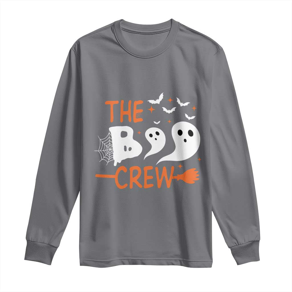 Halloween Long Sleeve Shirt The Boo Crew Trick Or Treat Ghost Squad TS11 Charcoal Print Your Wear