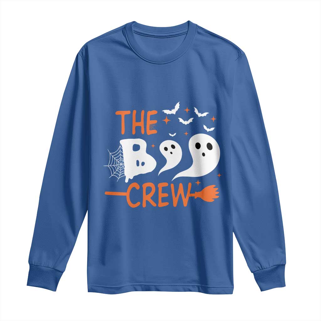 Halloween Long Sleeve Shirt The Boo Crew Trick Or Treat Ghost Squad TS11 Royal Blue Print Your Wear