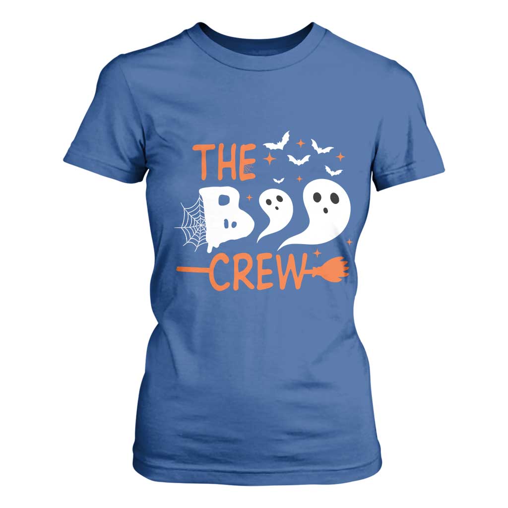 Halloween T Shirt For Women The Boo Crew Trick Or Treat Ghost Squad TS11 Royal Blue Print Your Wear