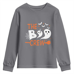 Halloween Youth Sweatshirt The Boo Crew Trick Or Treat Ghost Squad TS11 Charcoal Print Your Wear