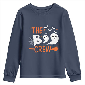 Halloween Youth Sweatshirt The Boo Crew Trick Or Treat Ghost Squad TS11 Navy Print Your Wear