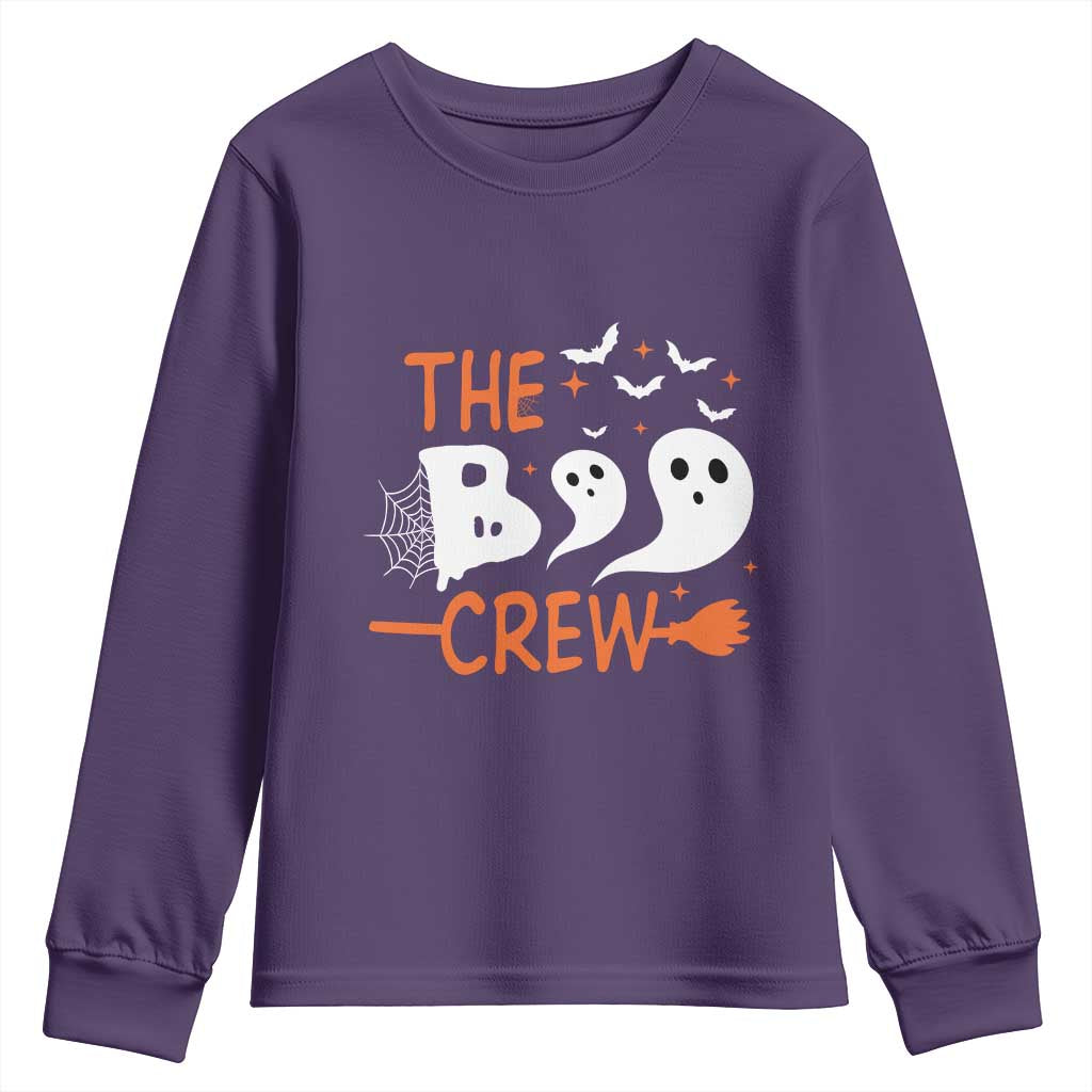 Halloween Youth Sweatshirt The Boo Crew Trick Or Treat Ghost Squad TS11 Purple Print Your Wear