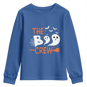 Halloween Youth Sweatshirt The Boo Crew Trick Or Treat Ghost Squad TS11 Royal Blue Print Your Wear