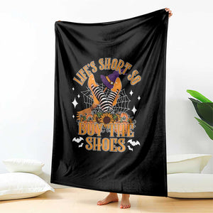 Halloween Witches Throw Blanket Life's Short So Buy The Shoes Spider Web Fall Season TS11 Print Your Wear
